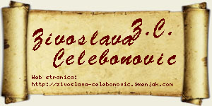 Živoslava Čelebonović vizit kartica